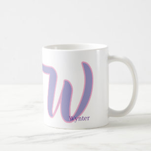 Moderne personalisierte Monogramm-Namensinitiale W Kaffeetasse