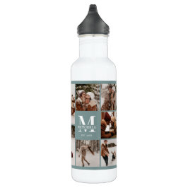 Moderne Personalisierte Monogramm- und Fotolackens Edelstahlflasche
