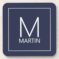 Moderne Personalisierte Monogramm und Name Getränk