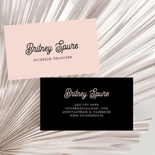 Moderne personalisierte Monogramm und Name Pastell Visitenkarte