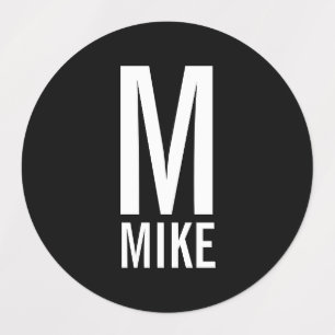 Moderne Personalisierte Monogramm- und Namensschil Etiketten
