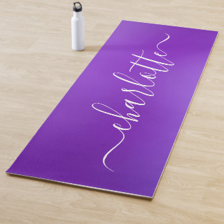 Moderne personalisierte Name Chic-Kalligrafie Yogamatte