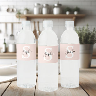Moderne personalisierte Namensmonogramm Pastellros