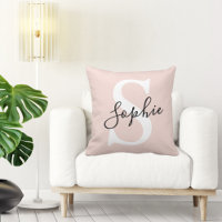 Moderne personalisierte Namensmonogramm Pastellros