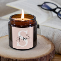 Moderne personalisierte Namensmonogramm Pastellros