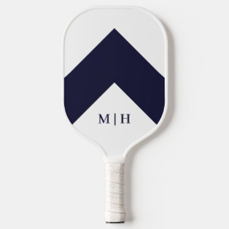 Moderne personalisierte Navy Blau Weiße benutzerde Pickleball Schläger