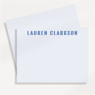 Moderne personalisierte Notizkarte mit blauem Scha Save The Date