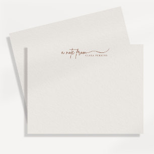 Moderne personalisierte Notizkarte mit Elfenbeinsc Einladung