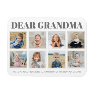 Moderne Personalisierte Oma Wir Liebe Sie 8 Fotos Magnet