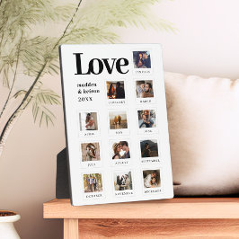 Moderne Personalisierte Paare Foto Liebe Jubiläum Fotoplatte
