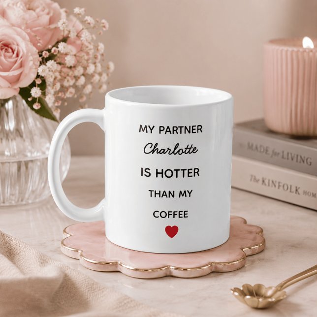 Moderne personalisierte Partner-Kaffeetasse Kaffeetasse (Von Creator hochgeladen)