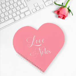 Moderne, Personalisierte, rosa Liebe Notizbuch