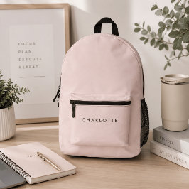 Moderne personalisierte rosa Namens-Rucksack Bedruckter Rucksack