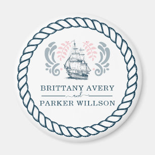 Moderne Personalisierte Schönheits-Hochzeit Magnet