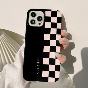 Moderne personalisierte schwarze und cremefarbene Case-Mate iPhone hülle