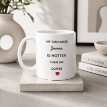Moderne personalisierte Seelenverwandte-Kaffeetass