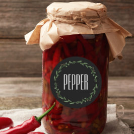 Moderne Personalisierte Speckkästen - Name Weiß Runder Aufkleber