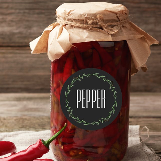 Moderne Personalisierte Speckkästen - Name Weiß Runder Aufkleber (spice labels name)