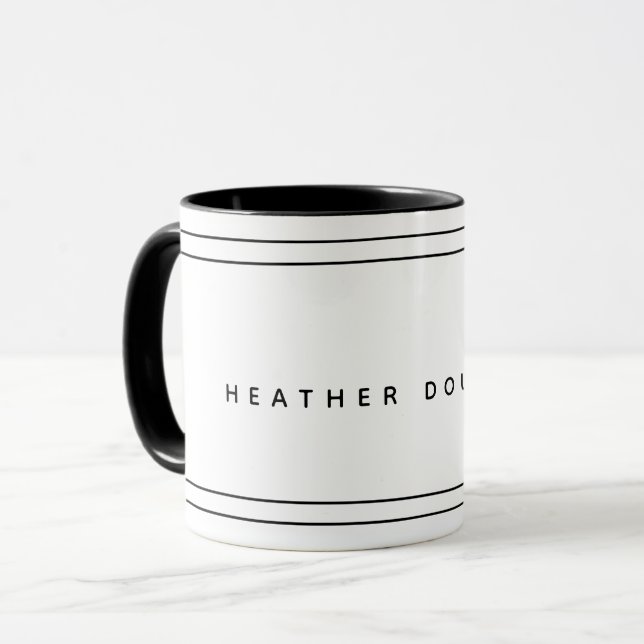 Moderne personalisierte Tasse (Vorderseite Links)