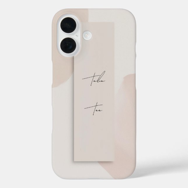 Moderne, personalisierte Telefonzelle iPhone 16 Hülle (Rückseite)
