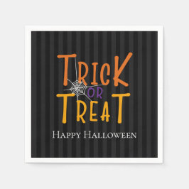 Moderne Personalisierte Trick- oder Treatongram Serviette