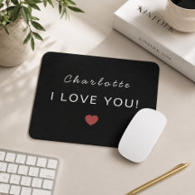 Moderne personalisierte Valentinsmauspad