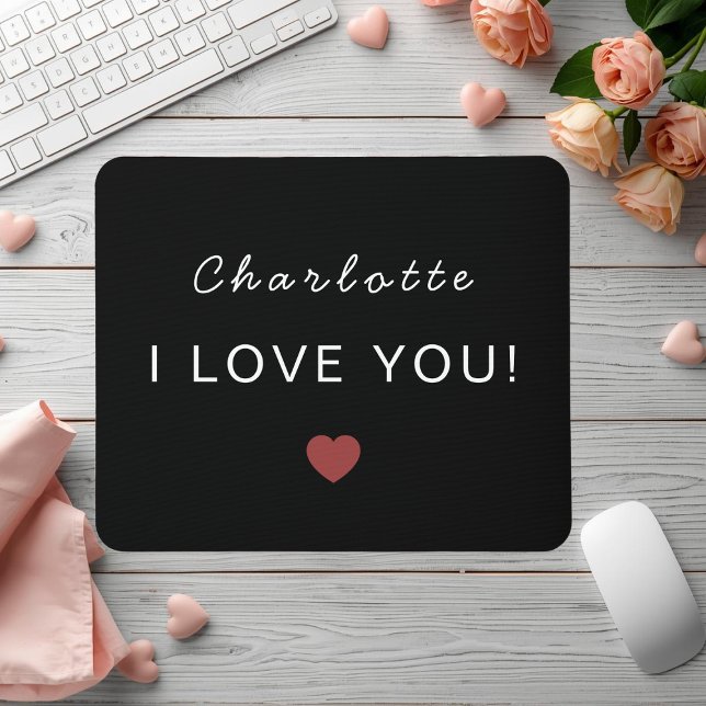 Moderne personalisierte Valentinsmauspad Mousepad (Von Creator hochgeladen)