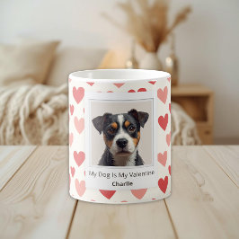Moderne Personalisierte Valentinsmug für Hundebesi Kaffeetasse