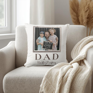 Moderne personalisierte Vater-Foto Kissen
