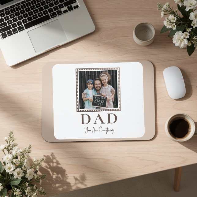 Moderne personalisierte Vater-Foto Mousepad (Von Creator hochgeladen)