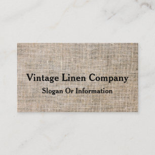 Moderne Personalisierte Vintage Leinen Kraft Visitenkarte