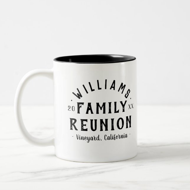Moderne Personalisierte Wiedersehen Zweifarbige Tasse (Links)