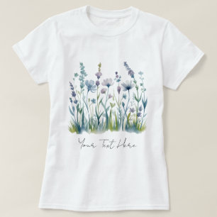 Moderne Personalisierte Wildblume T-Shirt