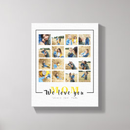 Moderne Personalisierte Wir Liebe Sie Mama FotoCol Leinwanddruck