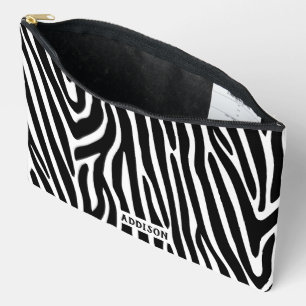 Moderne personalisierte Zebrastreifen Zubehörtasche