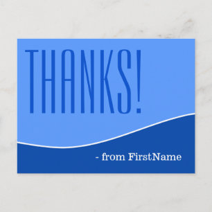 Moderne, personnalisé et chic "Merci !" Carte post