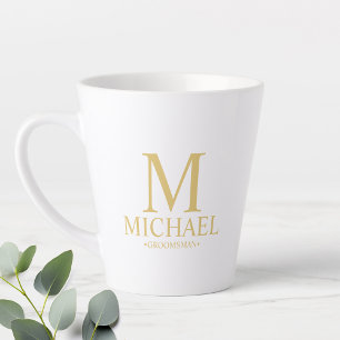 Moderne Personnalisé Groomsman Coffee Mug
