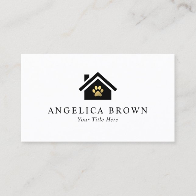 Moderne Pet Care Business Card Visitenkarte (Vorderseite)