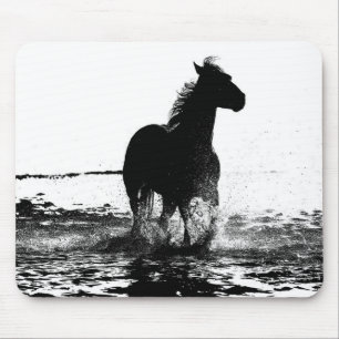 Moderne Pferde Moderne Elegante Pop Art Template Mousepad