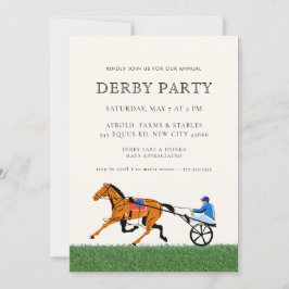 Moderne Pferderennen Derby-Party Reitsport Einladung