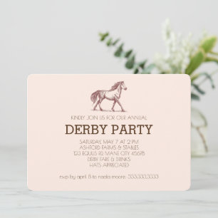 Moderne Pferderennen Derby-Party Reitsport Einladung