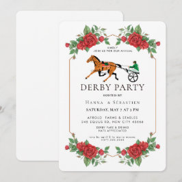 Moderne Pferderennen Derby-Party Reitsport Einladung