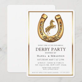 Moderne Pferderennen Derby-Party Reitsport Einladung