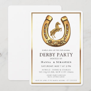 Moderne Pferderennen Derby-Party Reitsport Einladung