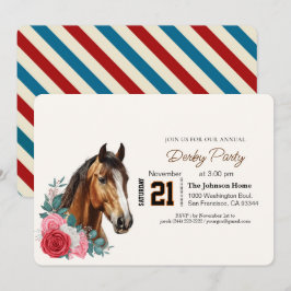 Moderne Pferderennen Derby-Party Reitsport Einladung