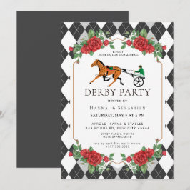 Moderne Pferderennen Derby-Party Reitsport Einladung