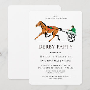 Moderne Pferderennen Derby-Party Reitsport Einladung