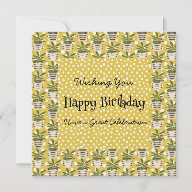 Moderne Pflanze Dekoration Gold Sage Green (Vorderseite)