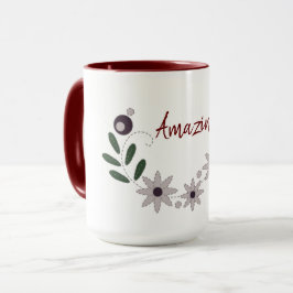 Moderne Phantastische Blumen Tasse
