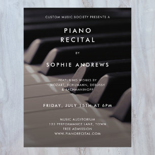 Moderne Piano-Erwägung Concept-Fotovorlage Poster